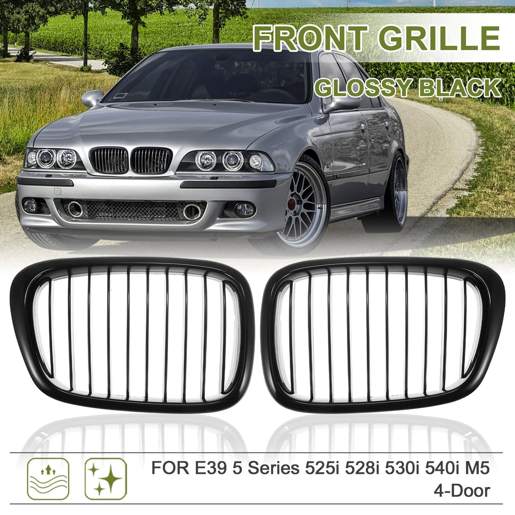 Glossy Black Front Kidney Grille Replacement for BMW 528i 540i (1997–1997)