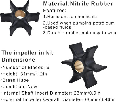 Water Pump Impeller Kit 5001595 for Johnson Evinrude Outboard (75-250 HP)
