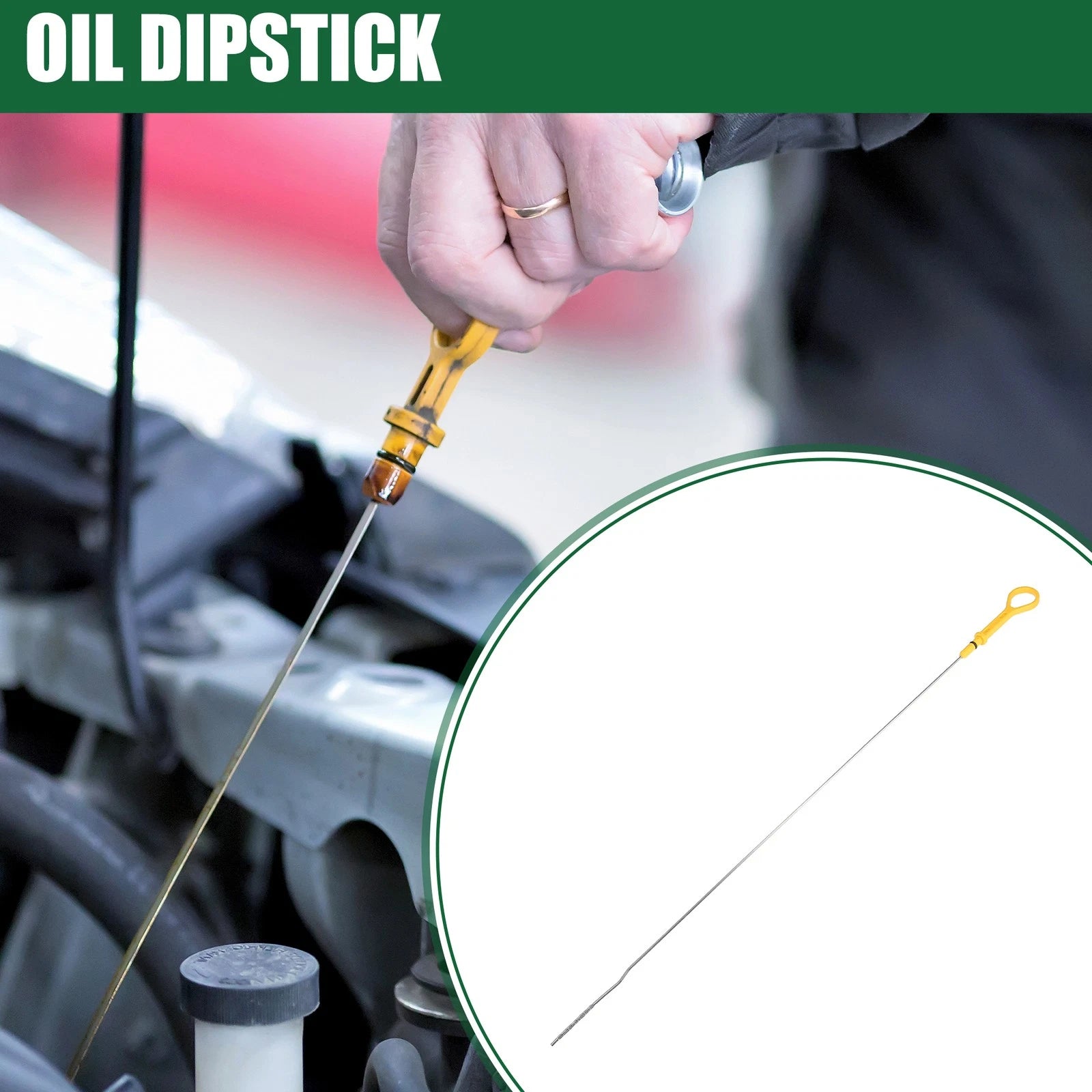 Engine Oil Dipstick Indicator for Mazda Miata (1994–1997) Metal Plastic Yellow