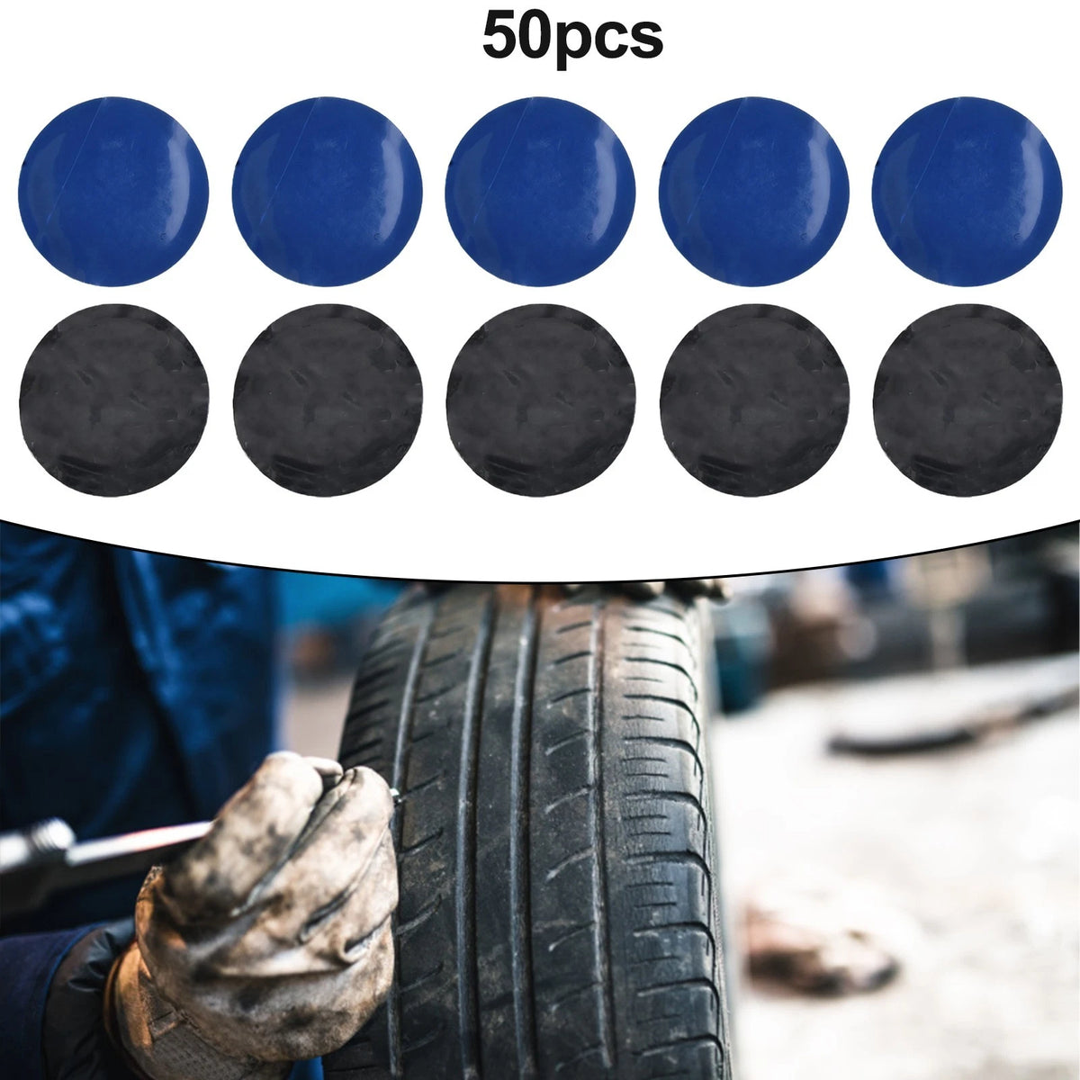 Rubber Tyre Patches for Auto Car (1.3 inch)