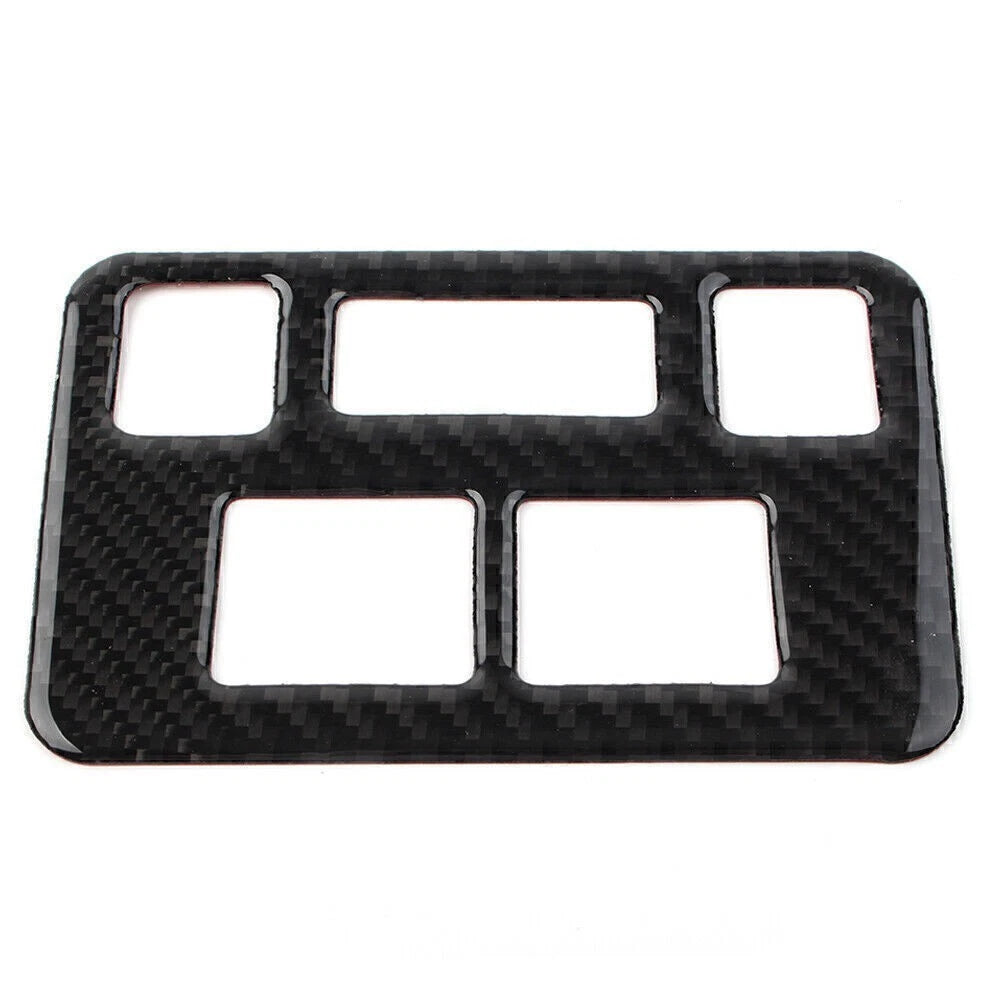 Carbon Fiber Headlight Button Frame Cover Trim for Subaru Forester (2013–2018)