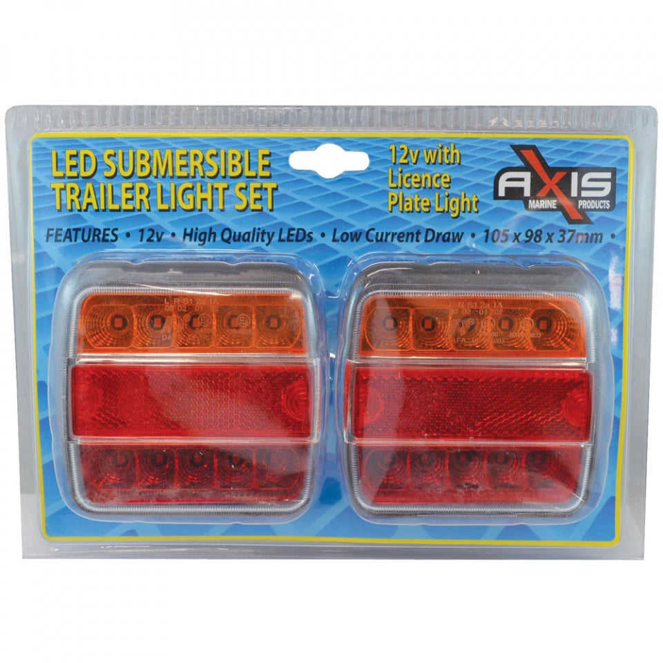 2X Axis LED Submersible Trailer Lights for RWB6538 (12V)