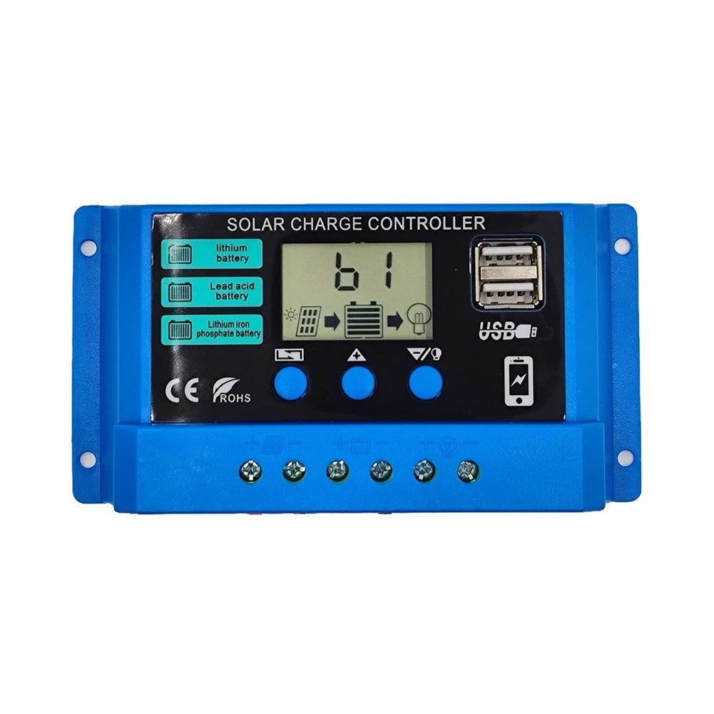 Solar Charge Controller 30A 12V 24V for PWM Regulator Battery Charger