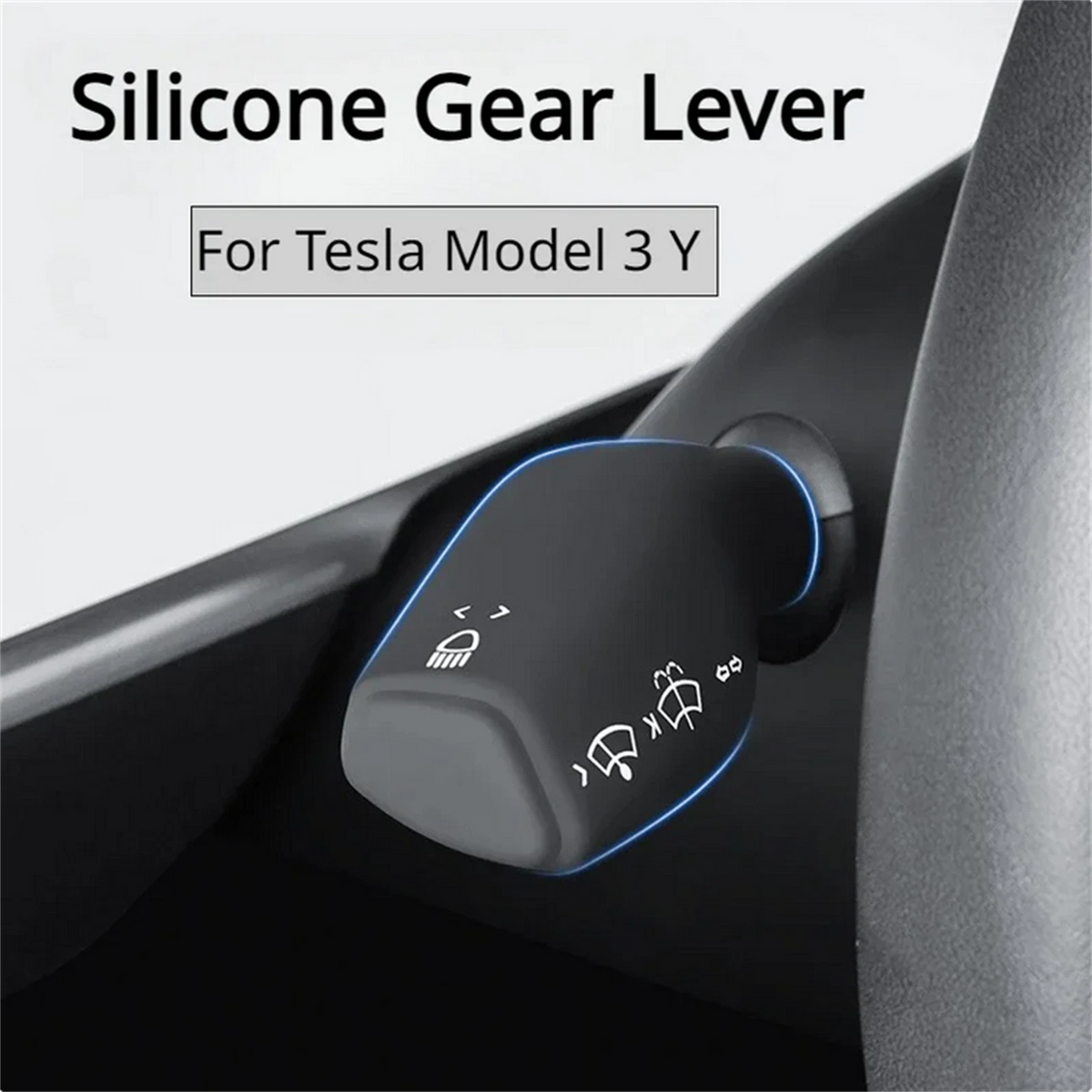 Silicone Shift Knob & Paddle Protection Cover for Tesla Model 3/Y (2017–2023)