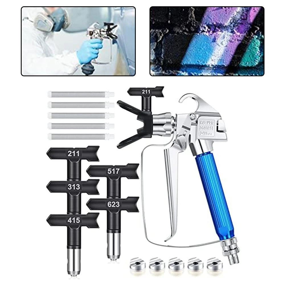 12X Airless Paint Sprayer Kit with Nozzle Tips, Filter Mesh, Guards
