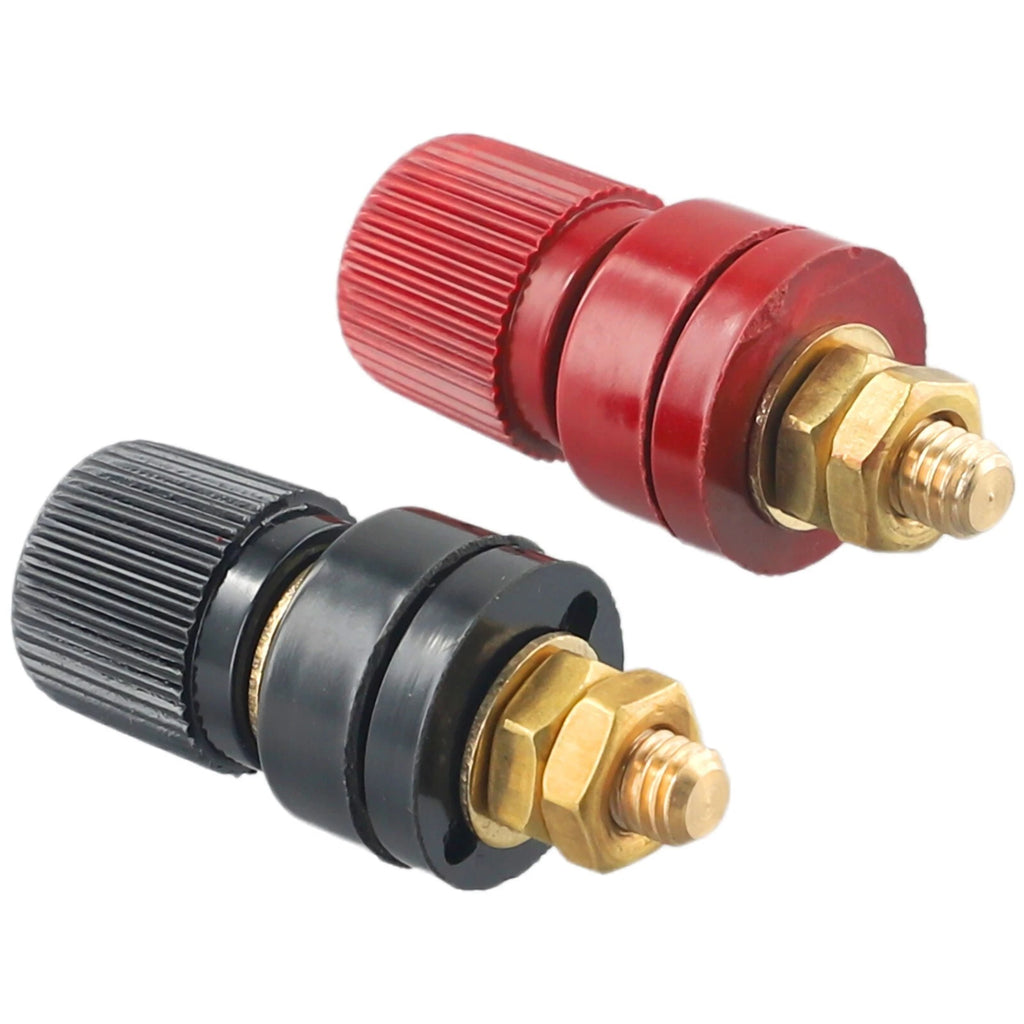 2X 6mm Brass Stud Remote Battery Power Junction Post Connector Terminal