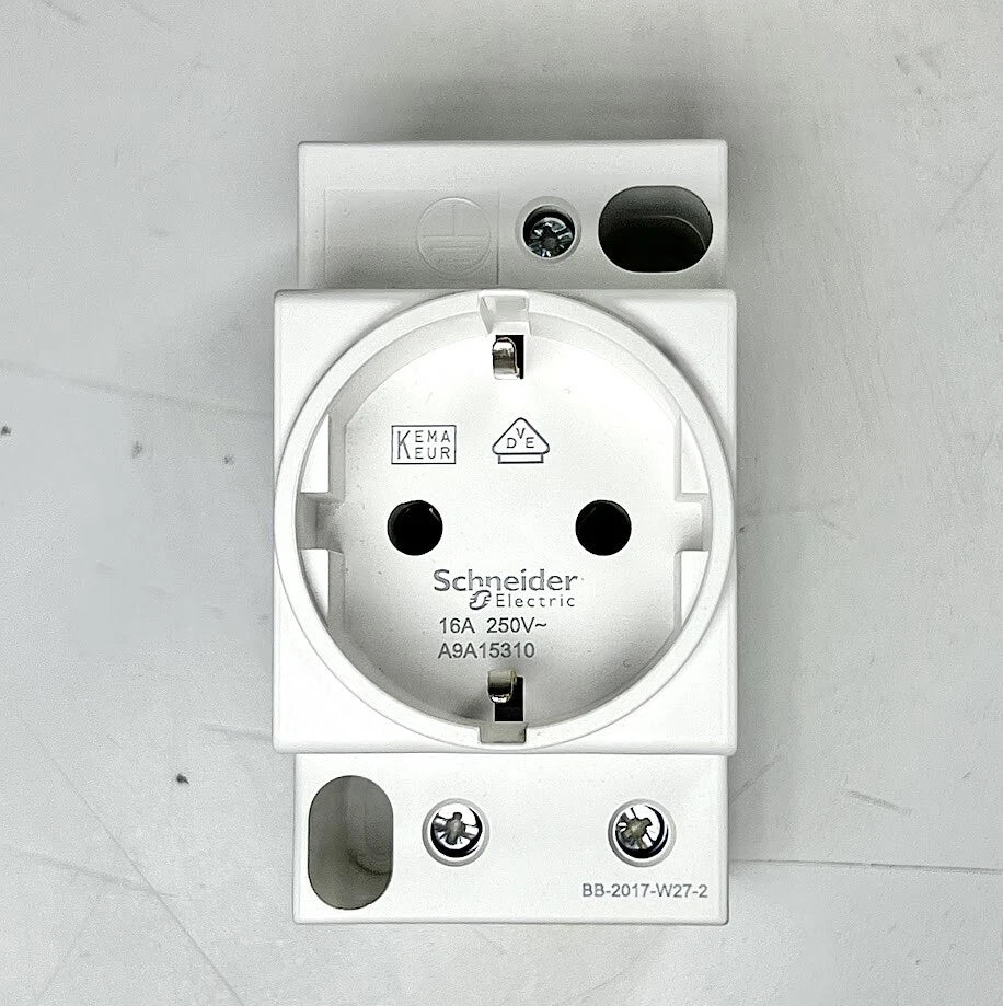5 Pack Schneider Electric A9A15310 2P + T DIN Socket 16A 250V
