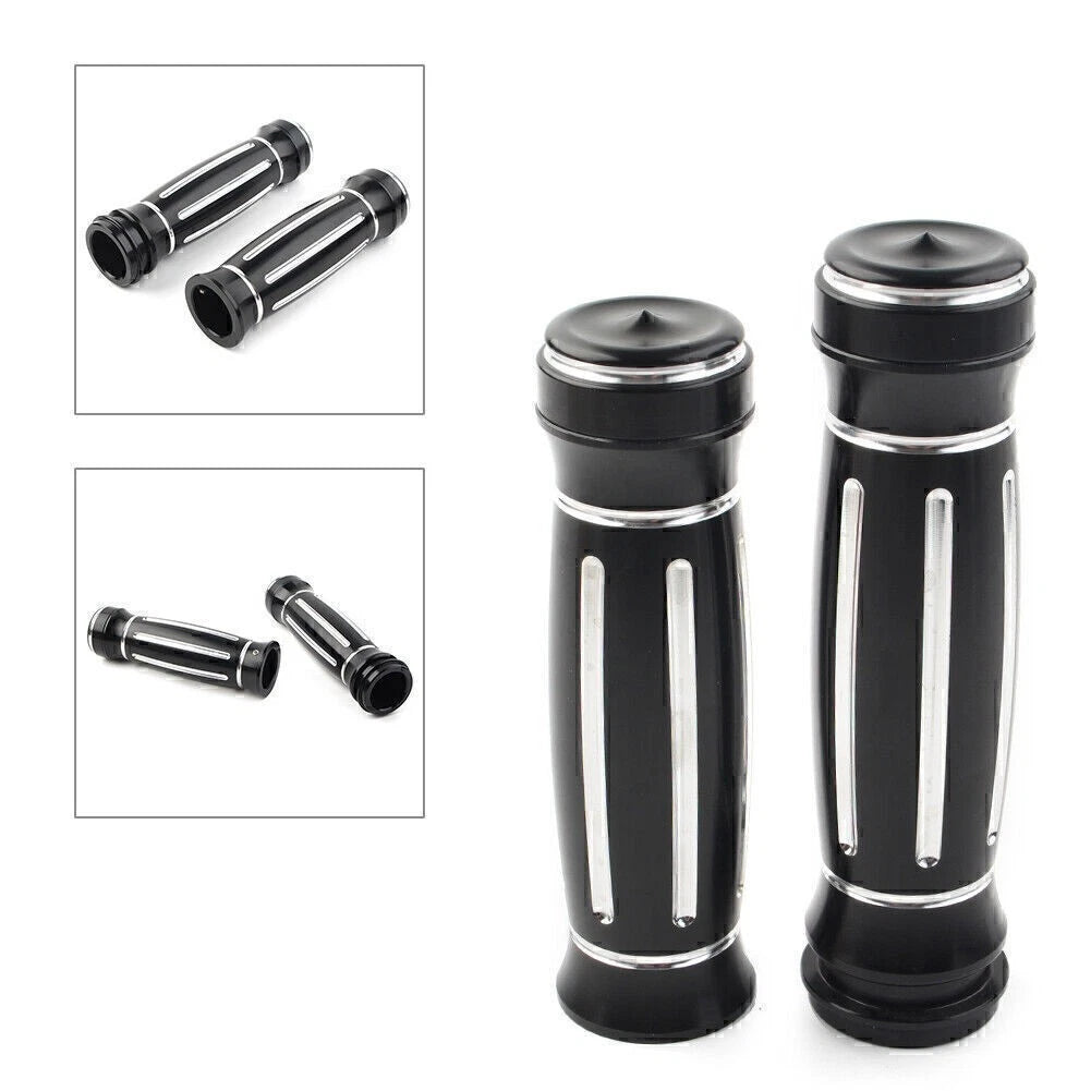 1" CNC Electronic Throttle Hand Grips Handlebar Fit Harley Street Glide FLHX