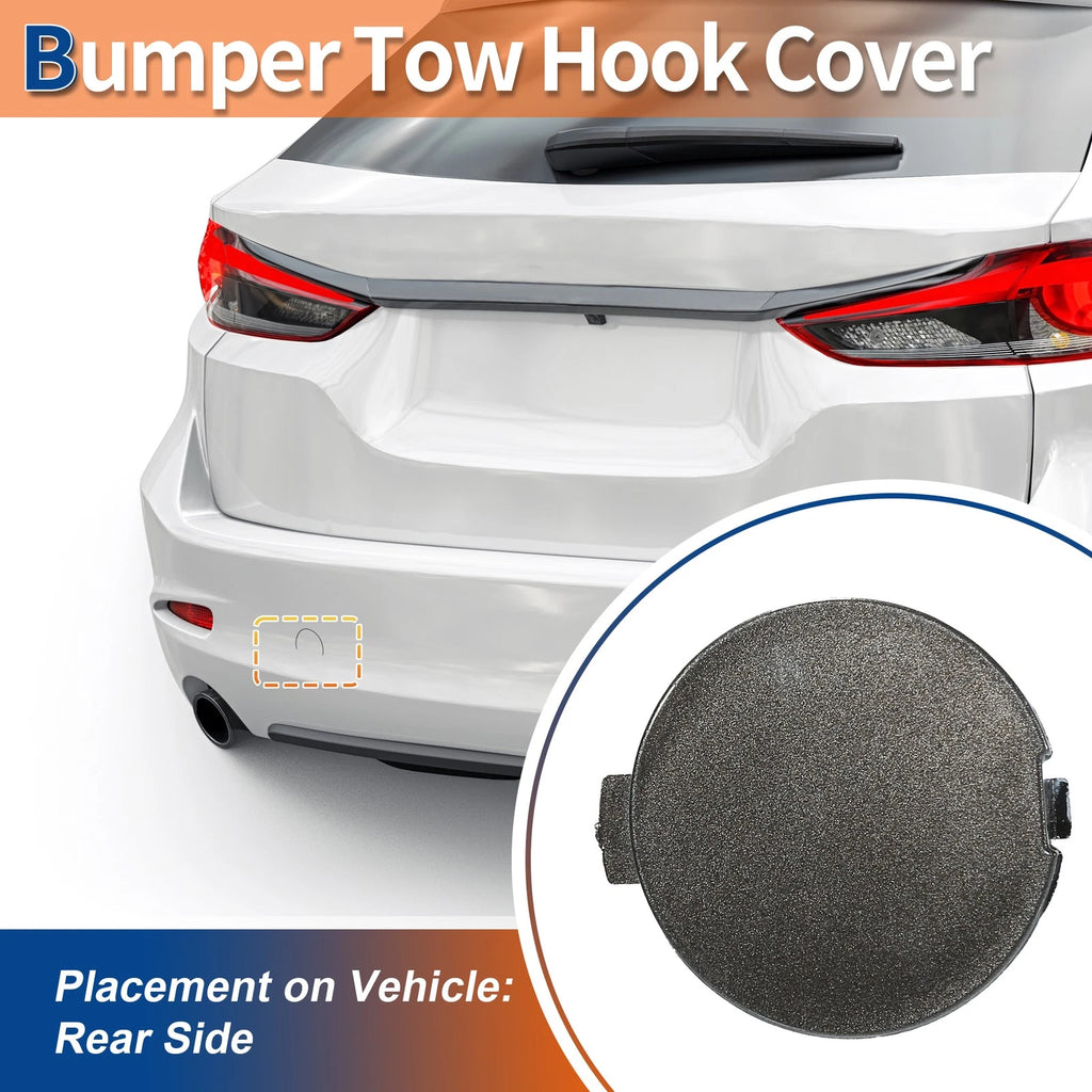 Rear Left Tow Hook Cover Replacement for Mazda 6 Atenza 2018–2021 Brown