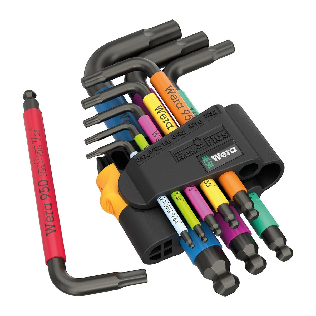 9-Piece Wera SAE BlackLaser Short Hex-Plus L-key Set