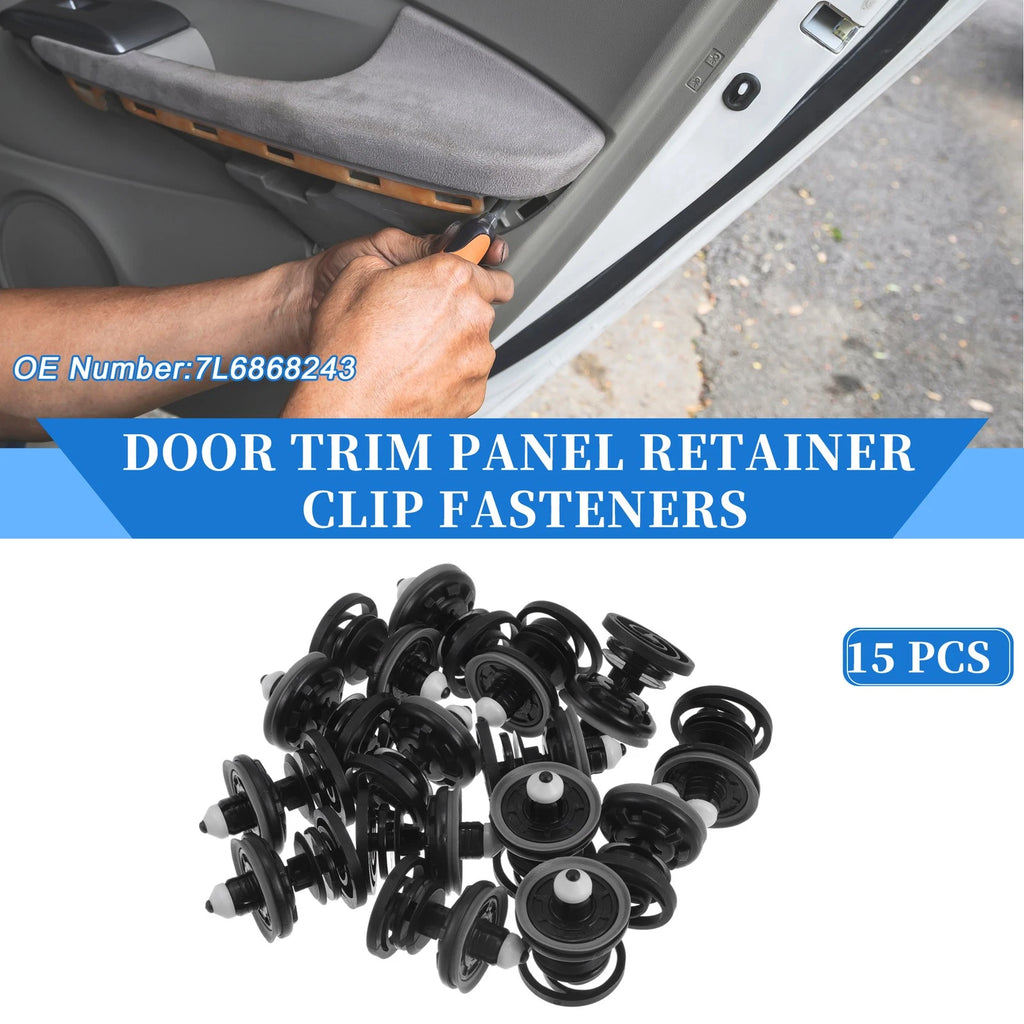 Door Panel Trim Retainer Clips 15 Piece Replacement for Audi A5 Quattro (2008–2023)