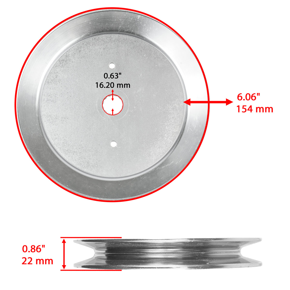 Spindle Pulley Replacement for Husqvarna RedMax Zero Turn Mower (2001–2022)