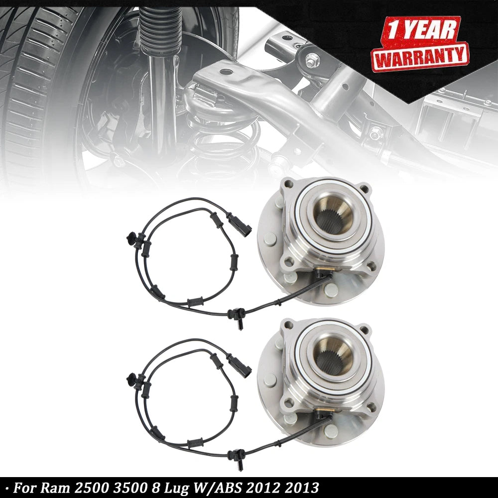 2X Front Wheel Bearing Hub Assembly for Ram 2500 4WD (2012–2013) 515148