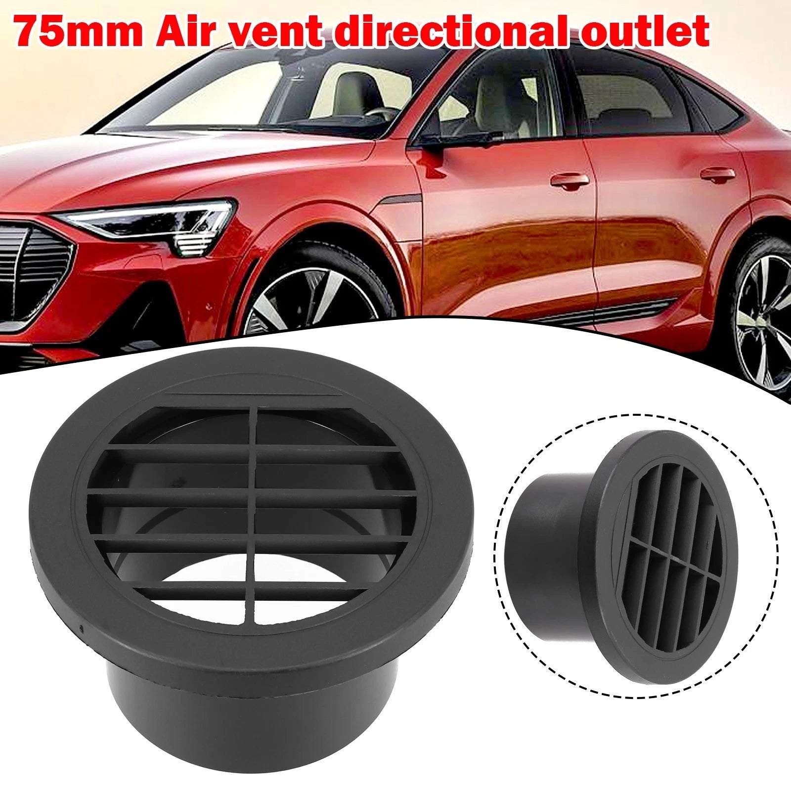 75mm Diesel Heater Ducting Vent Outlet for Webasto (Compatible with Multiple Models)