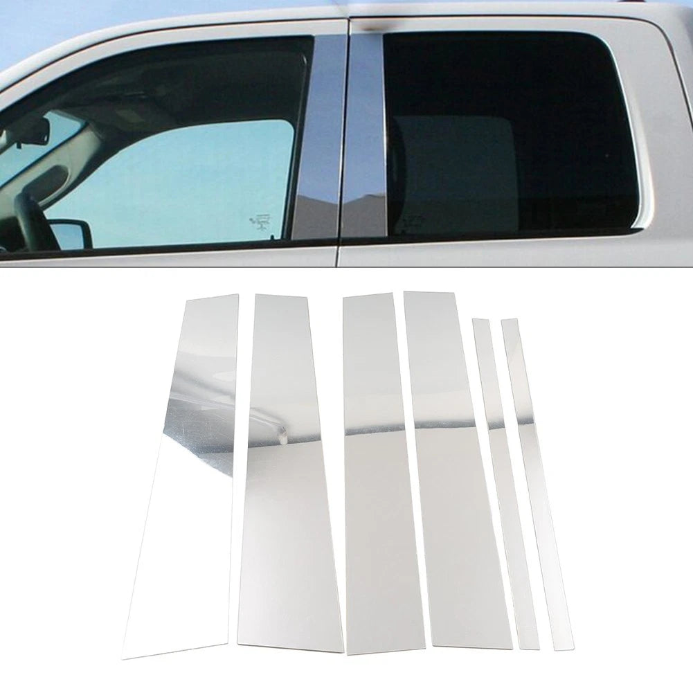 Pillar Post Window Trim for Nissan Titan Crew Cab (2004–2015) Silver