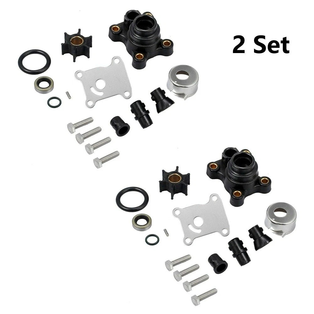 2x Water Pump Impeller Kit 394711 0394711 For Johnson Evinrude 9.9 15HP Replace