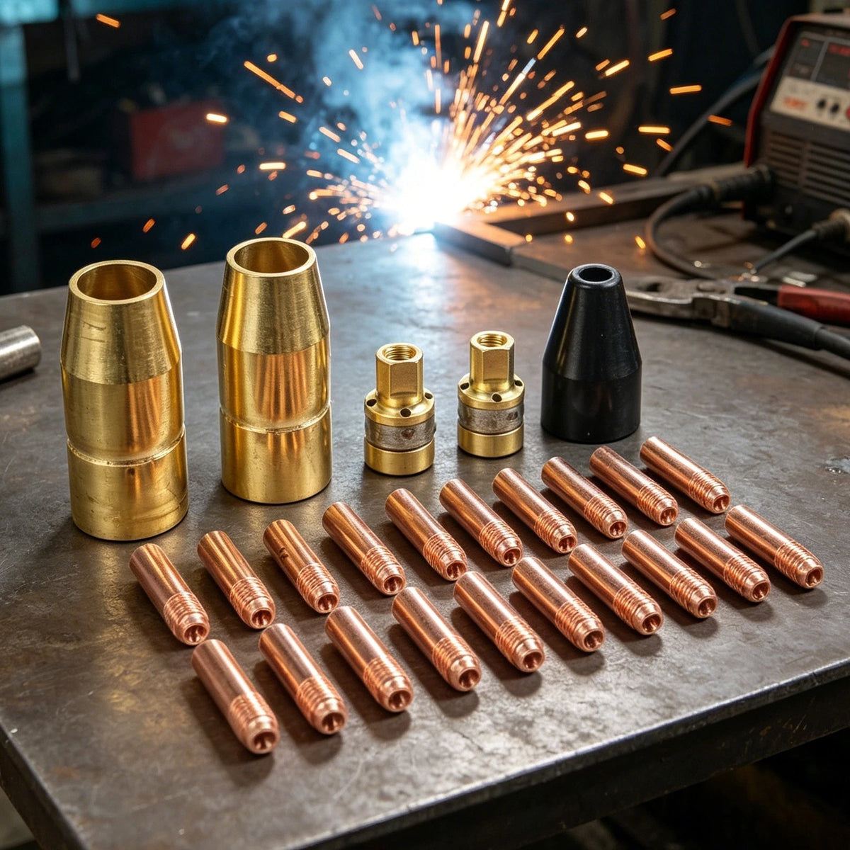 25PCS Nozzle Contact Tip Diffuser Kit for Miller MIG Welders