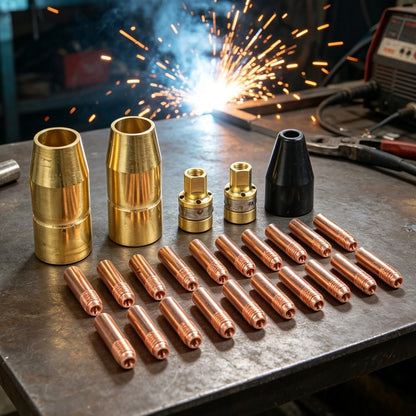 25PCS Nozzle Contact Tip Diffuser Kit for Miller MIG Welders