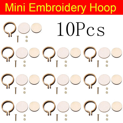 10x Mini Embroidery Hoop Ring for Hand Crafts Tool