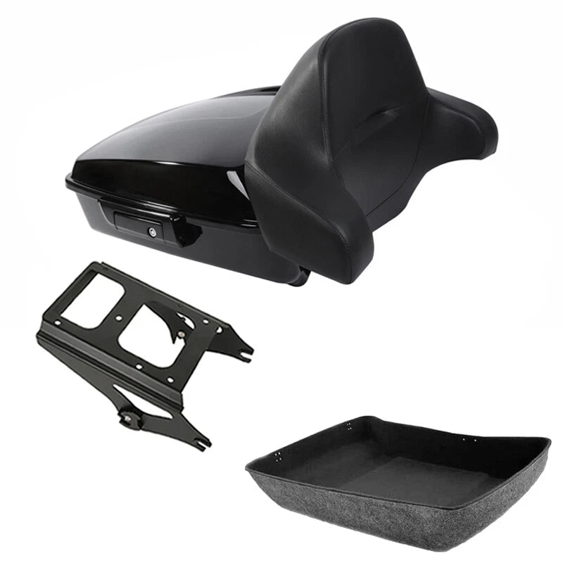 Chopped Trunk Backrest Mount Rack for Harley Touring Road King (2009–2013)