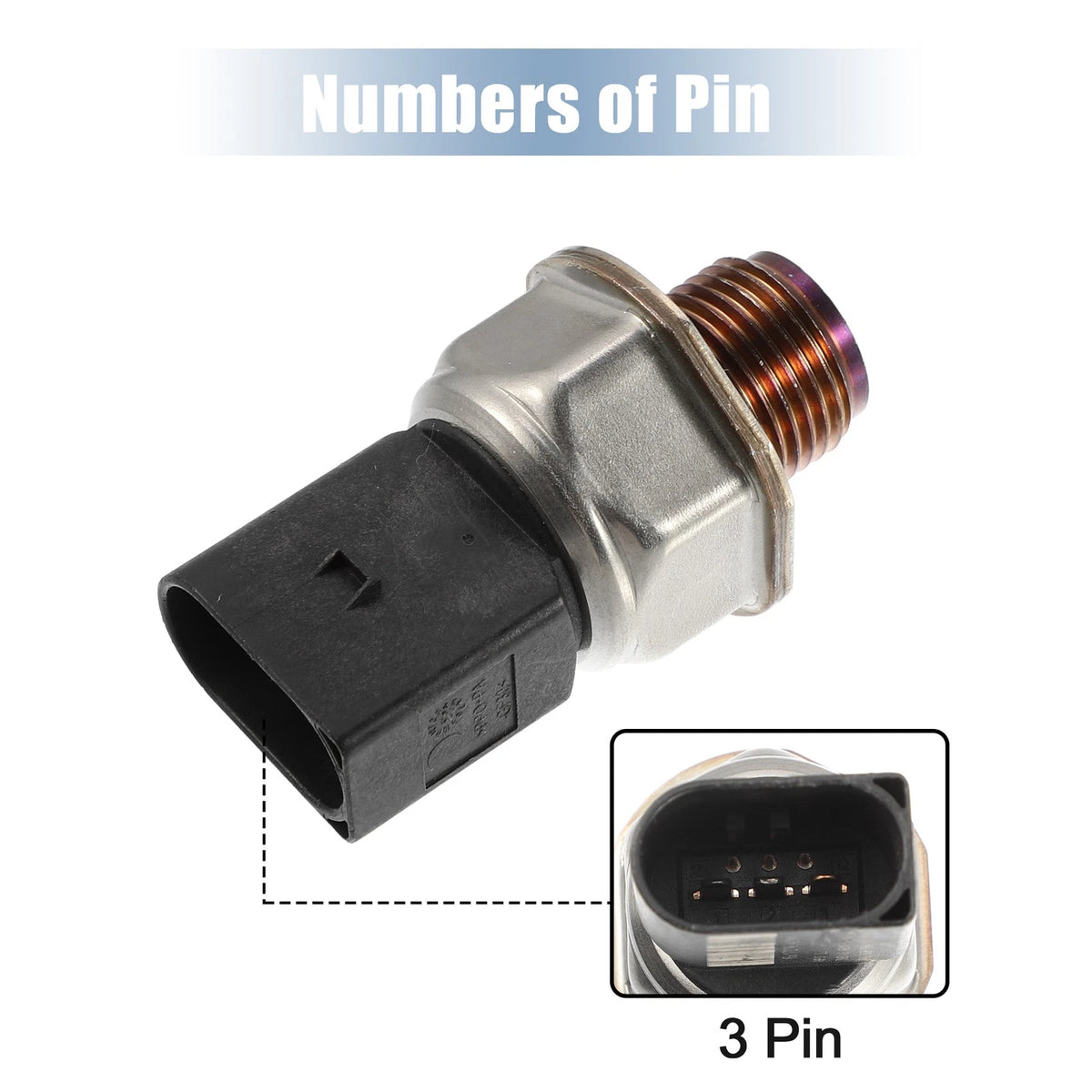 Fuel Rail Pressure Sensor for Volkswagen Beetle TDI 2012–2019 04L906054