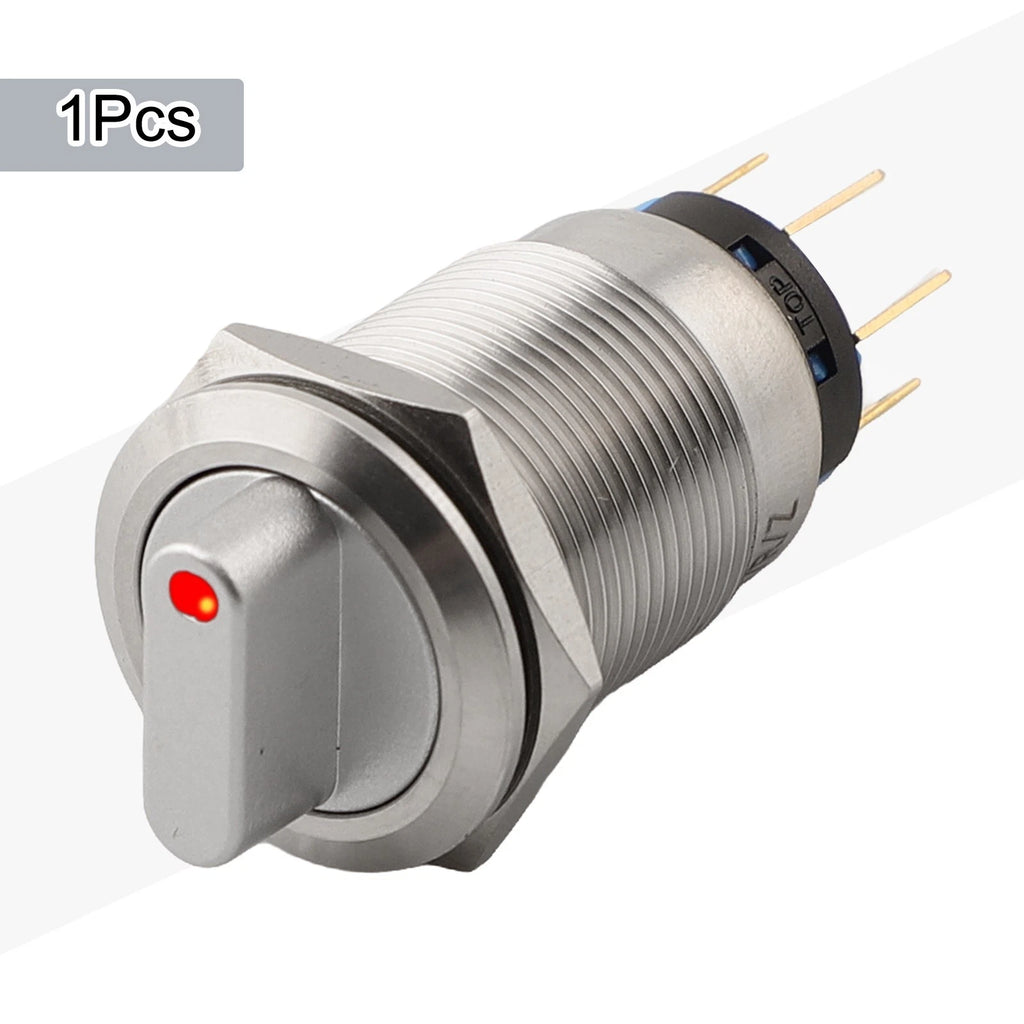 3 Position Latching Rotary Switch 19mm for Universal Applications (12-24V)