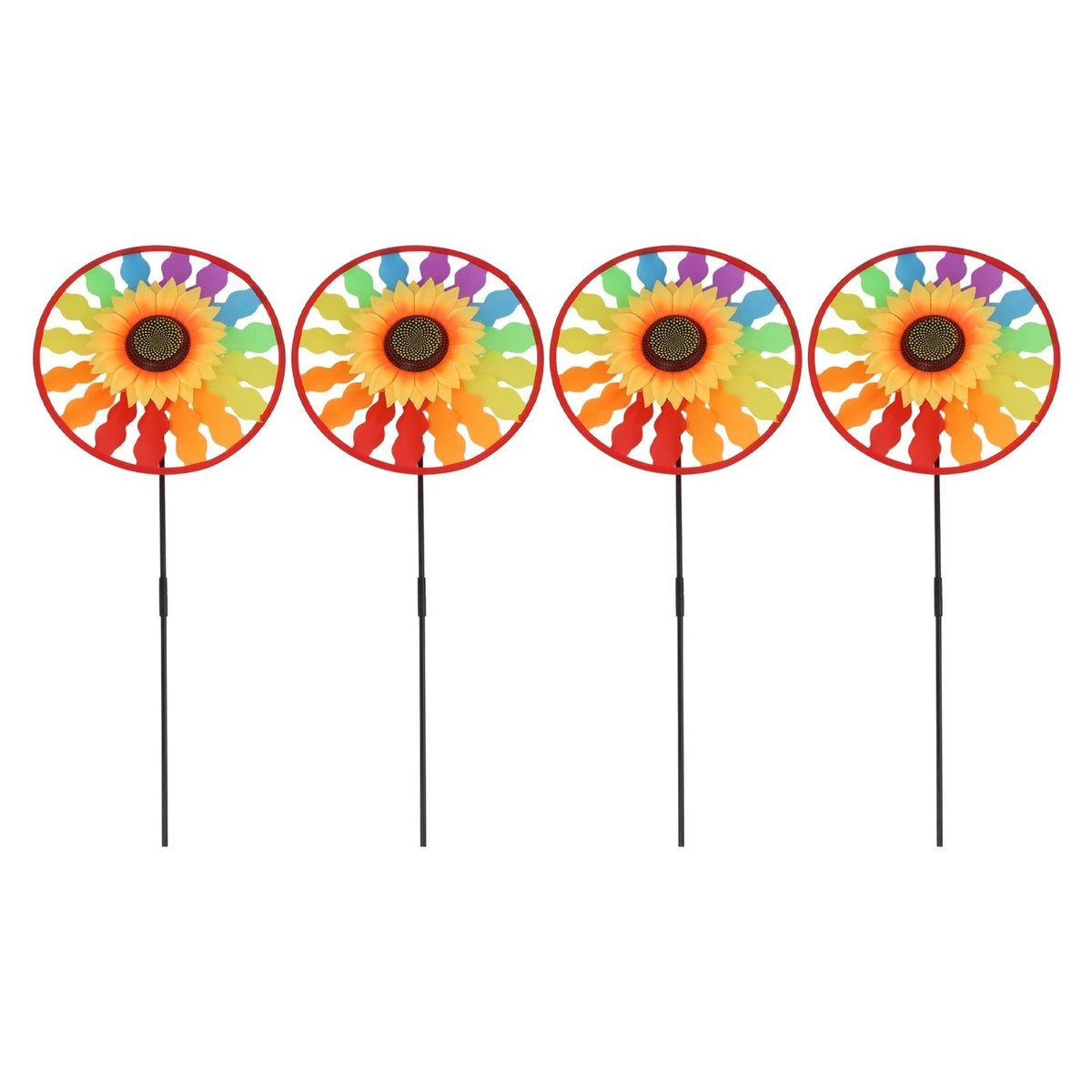 Spinner Windmill Sunflower Pinwheels for Outdoor Decor