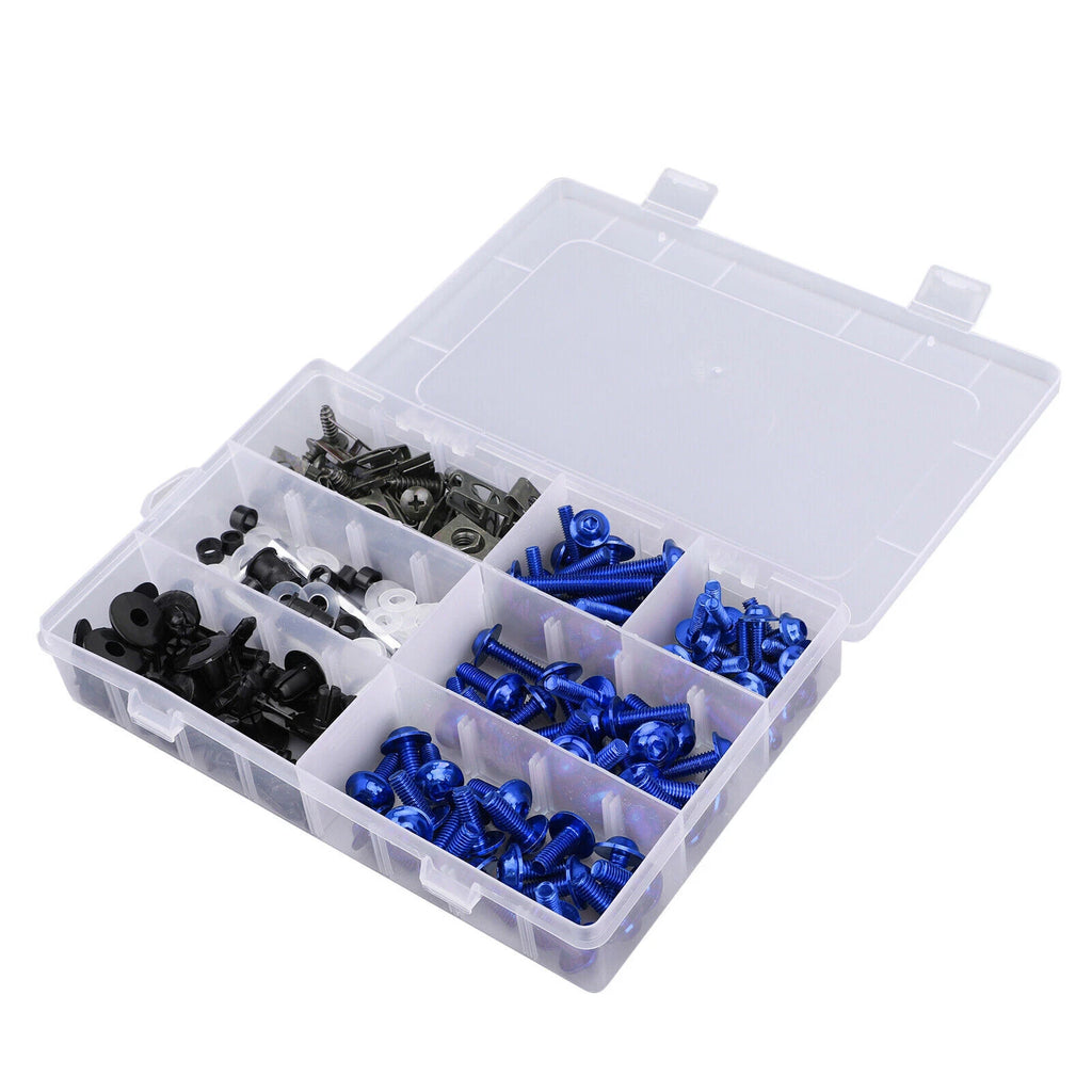 Set of 10 Blue Fairing Bolts Screws for Yamaha YZF R6 R1 R25 R125 R3 T-MAX (2000–2023)