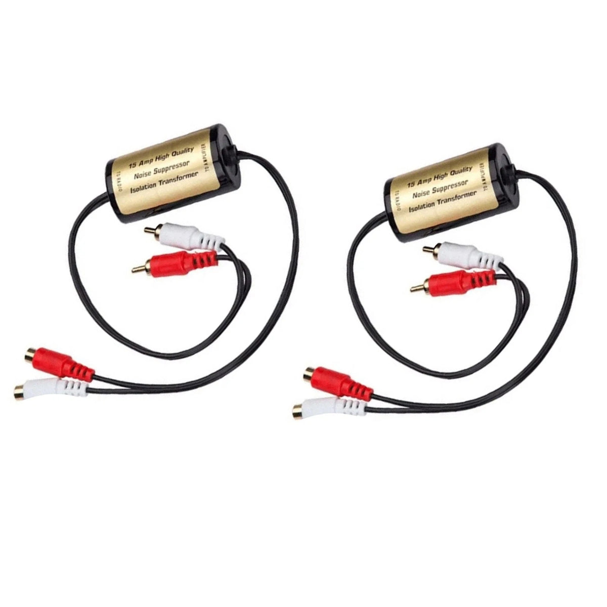 Ground Loop Noise Isolator RCA Filter for Car AMP and Home Audio System