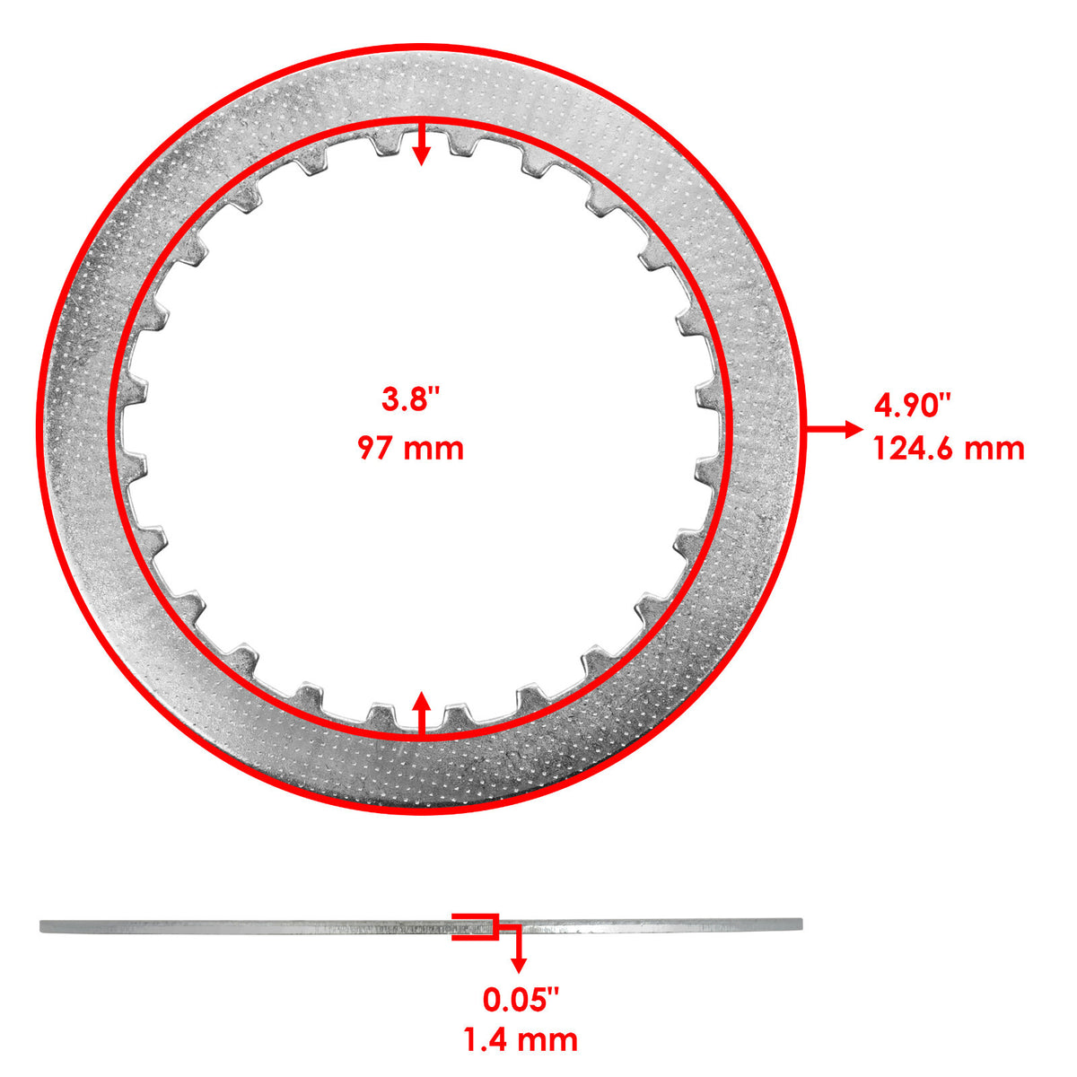 Clutch Outer Basket and Plates Kit for Honda Foreman 500 TRX500FPM (2008–2011)