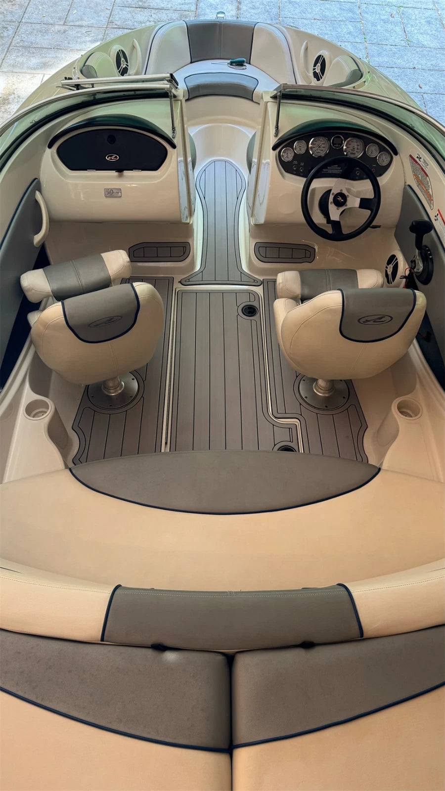 EVA Foam Teak Flooring Cockpit Pads for Sea Ray 185 Sport (2010)
