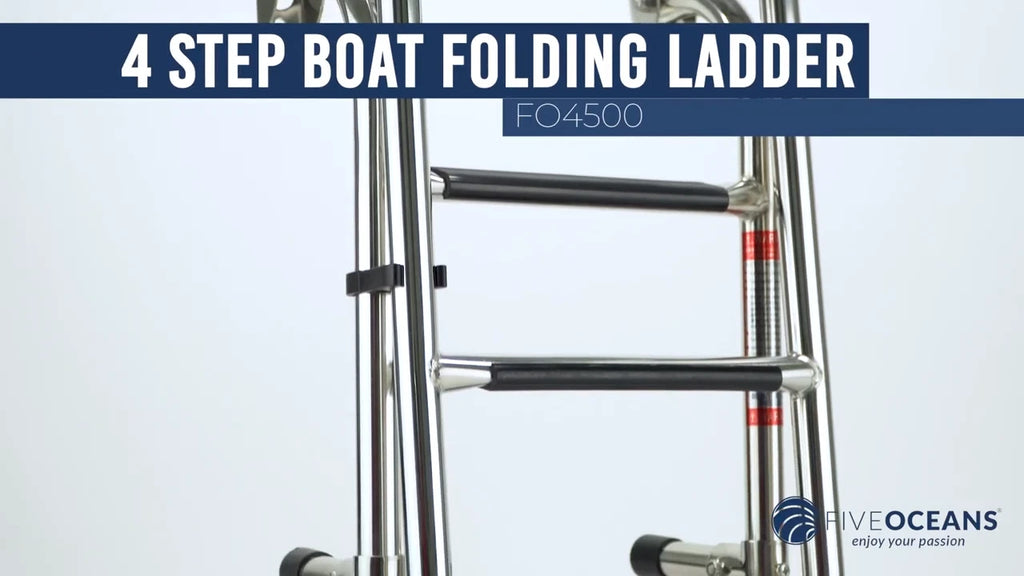 4 Step Folding Boat Ladder for Swim Boarding