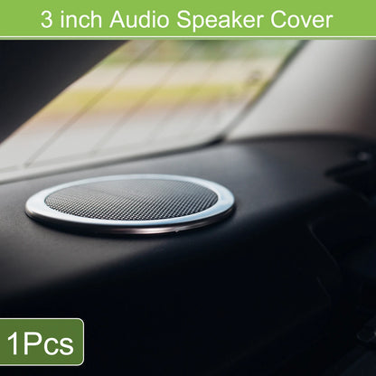 3" Speaker Grill Cover for Car Subwoofer (Universal Fit) Silver Tone White