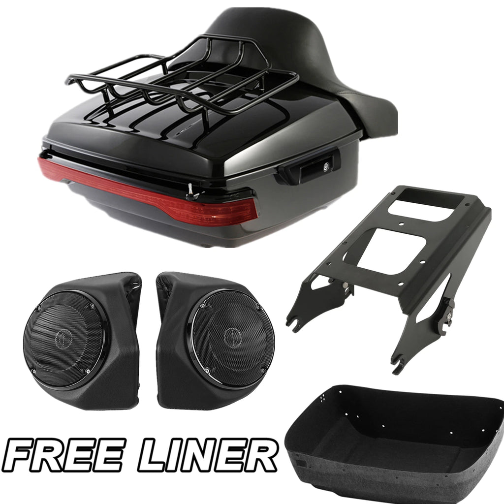 Trunk Pad Mount Rack Speakers for Harley Touring (2009–2013)