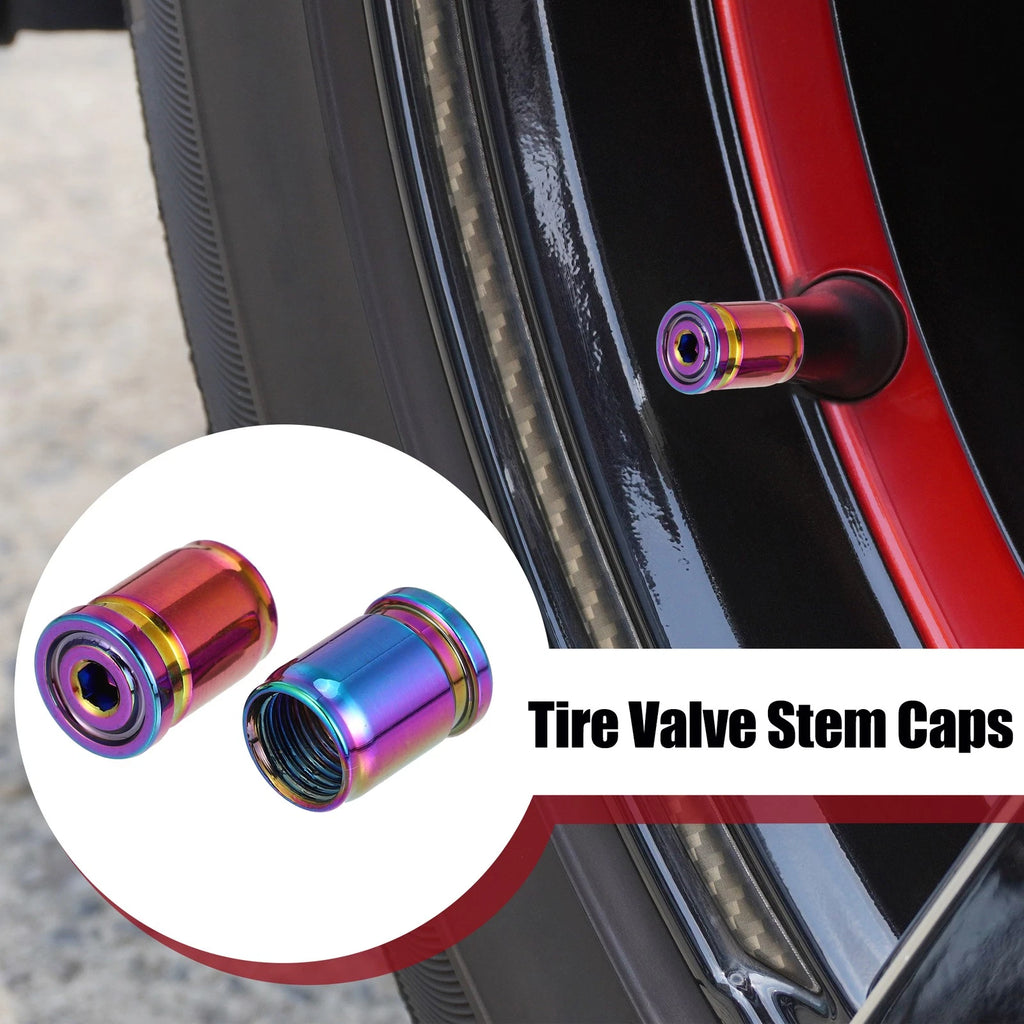 4PC Tire Valve Stem Dust Caps with Wrench Set for Multi Check fitment before purchases (Universal)
