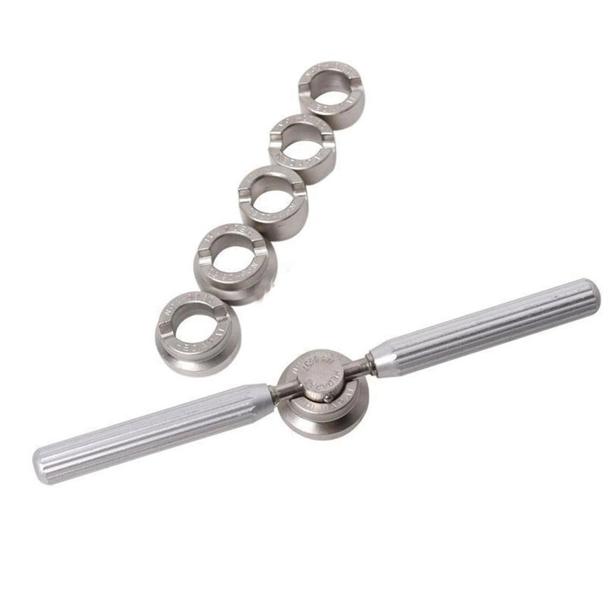 Watch Back Case Opener Wrench with Grooved Dies Remover Tool