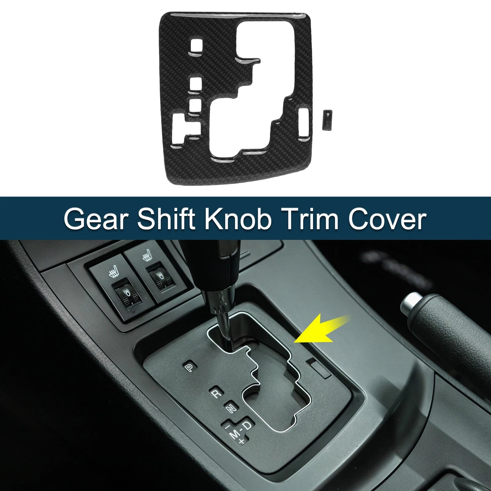Gear Shift Knob Cover Decal for Mazda 3 Axela (2010–2013) Black