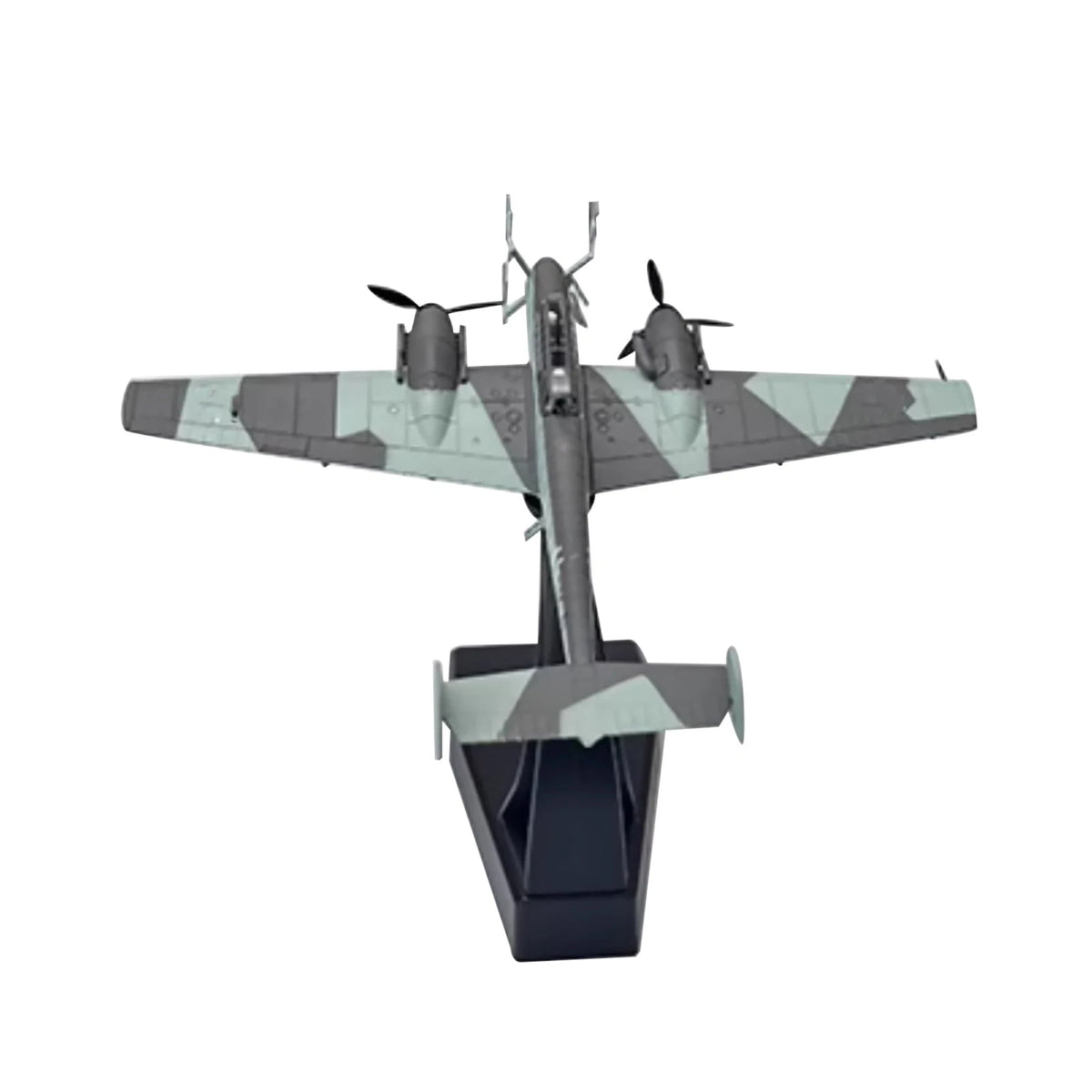 Diecast Alloy Messerschmitt BF110 Fighter Model with Stand (1/100 Scale)