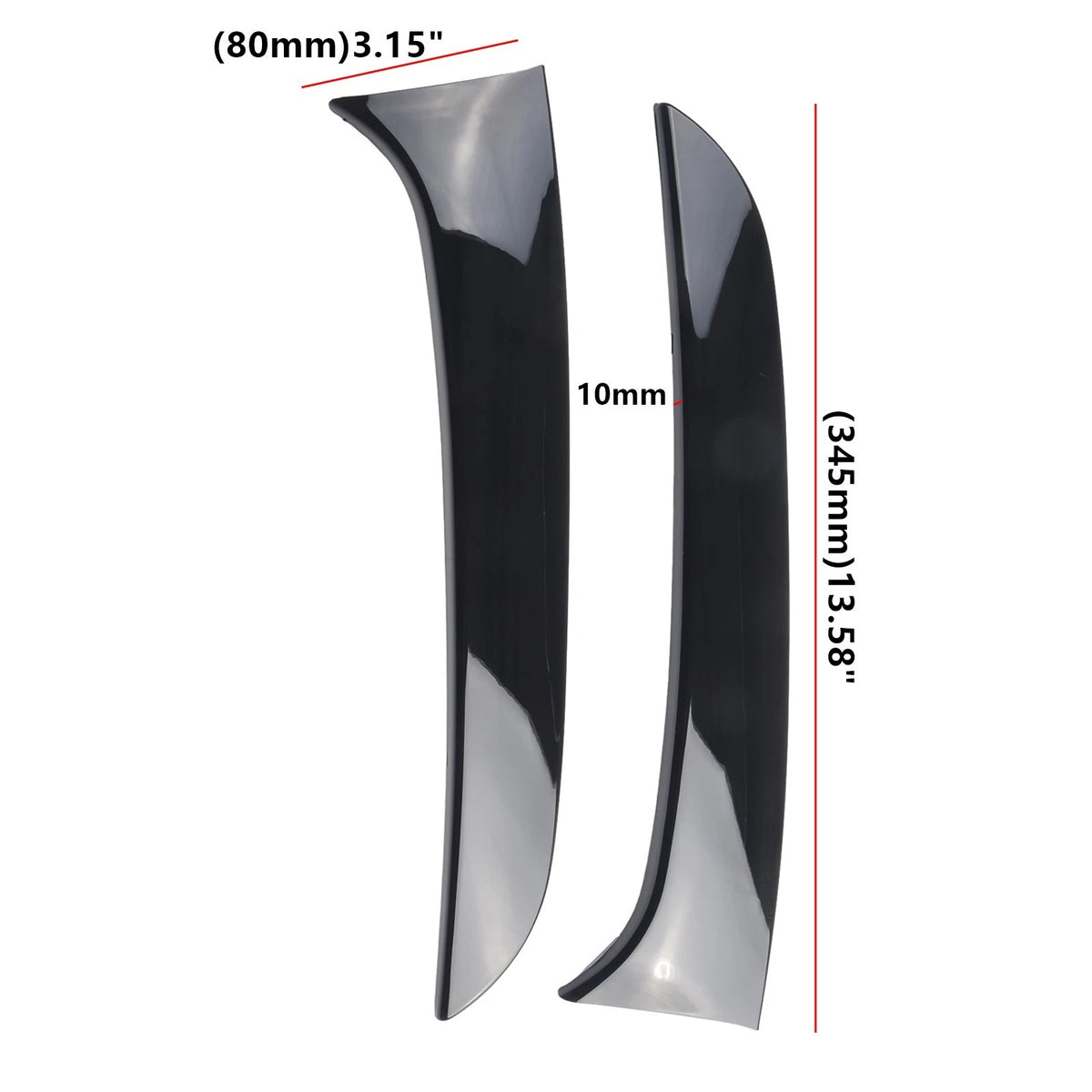 Glass Side Spoiler for Car Decoration Interior Accessories