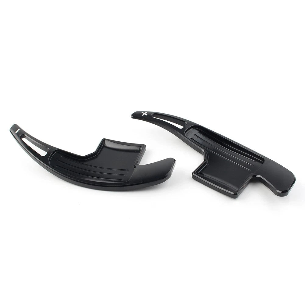 Set of 2 Black Steering Wheel Paddle Shift Extensions for Ford Mustang (2015–2021)