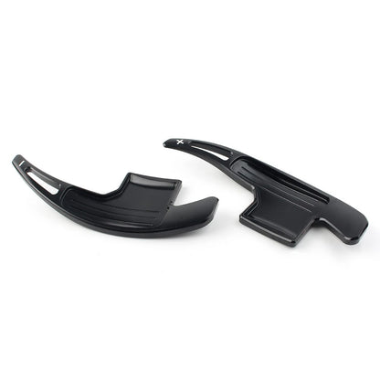 Set of 2 Black Steering Wheel Paddle Shift Extensions for Ford Mustang (2015–2021)