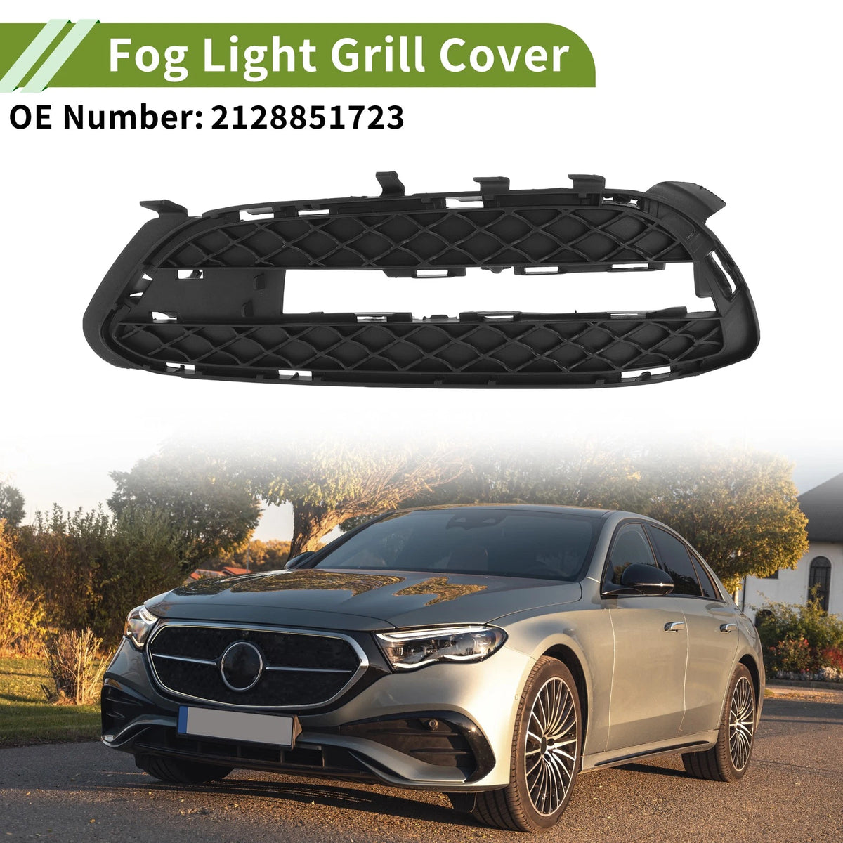 Left Front Fog Light Grill Replacement for Mercedes-Benz E-Class (2009–2013)