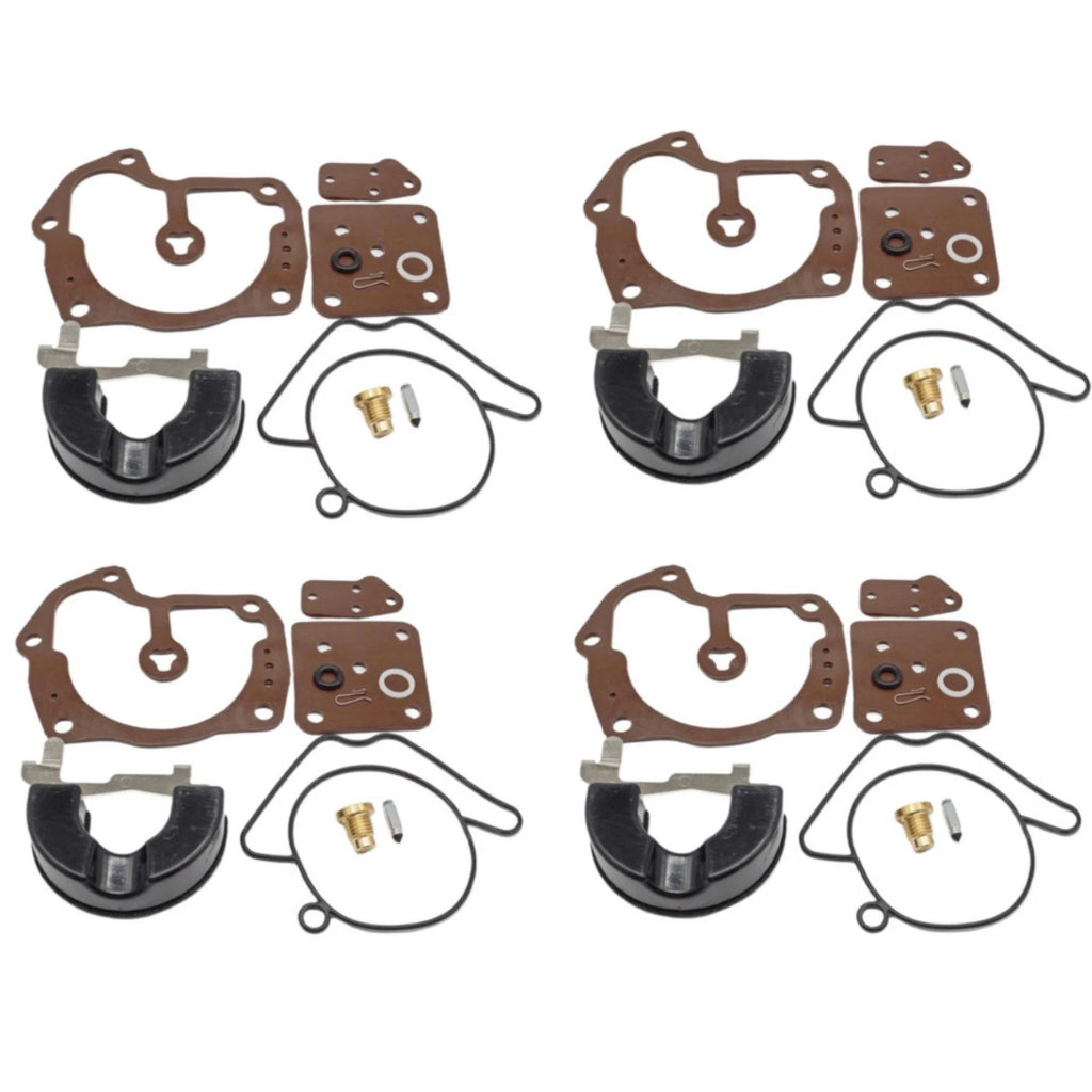 Set of 4 Carburetor Repair Kits for Johnson Evinrude V6 Looper (18-7248, 439079, 439078)