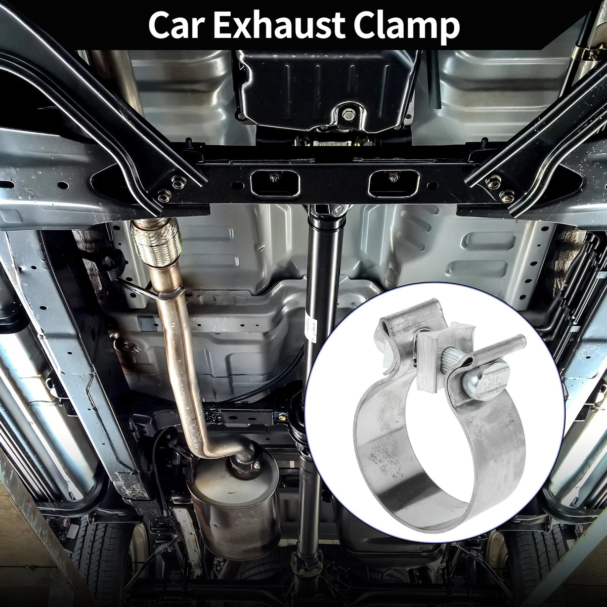 Exhaust Pipe Clamp for Car Stainless Steel 2.24" (30mm)