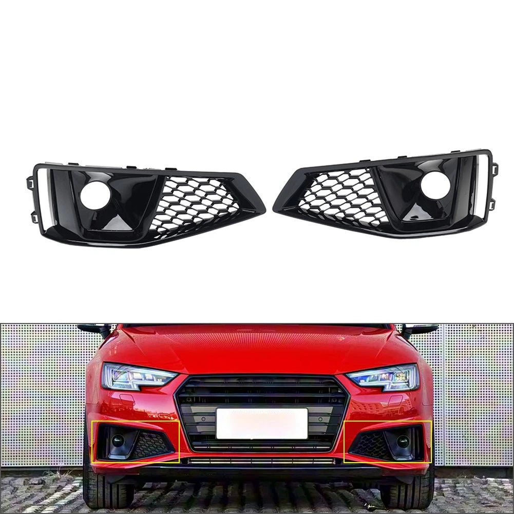 Front Bumper with Honeycomb Fog Light Grill for Audi A4 S4 (2019–2020)