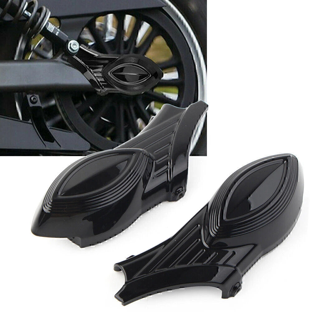 Black Rear Swingarm Axle Bolt Covers for Indian Scout (2015–2016)