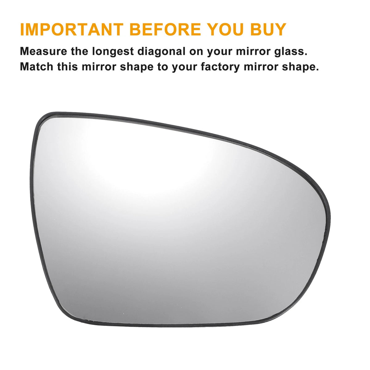Heated Right Side Mirror Glass w/ Backing Plate for Kia Optima (2011–2015)