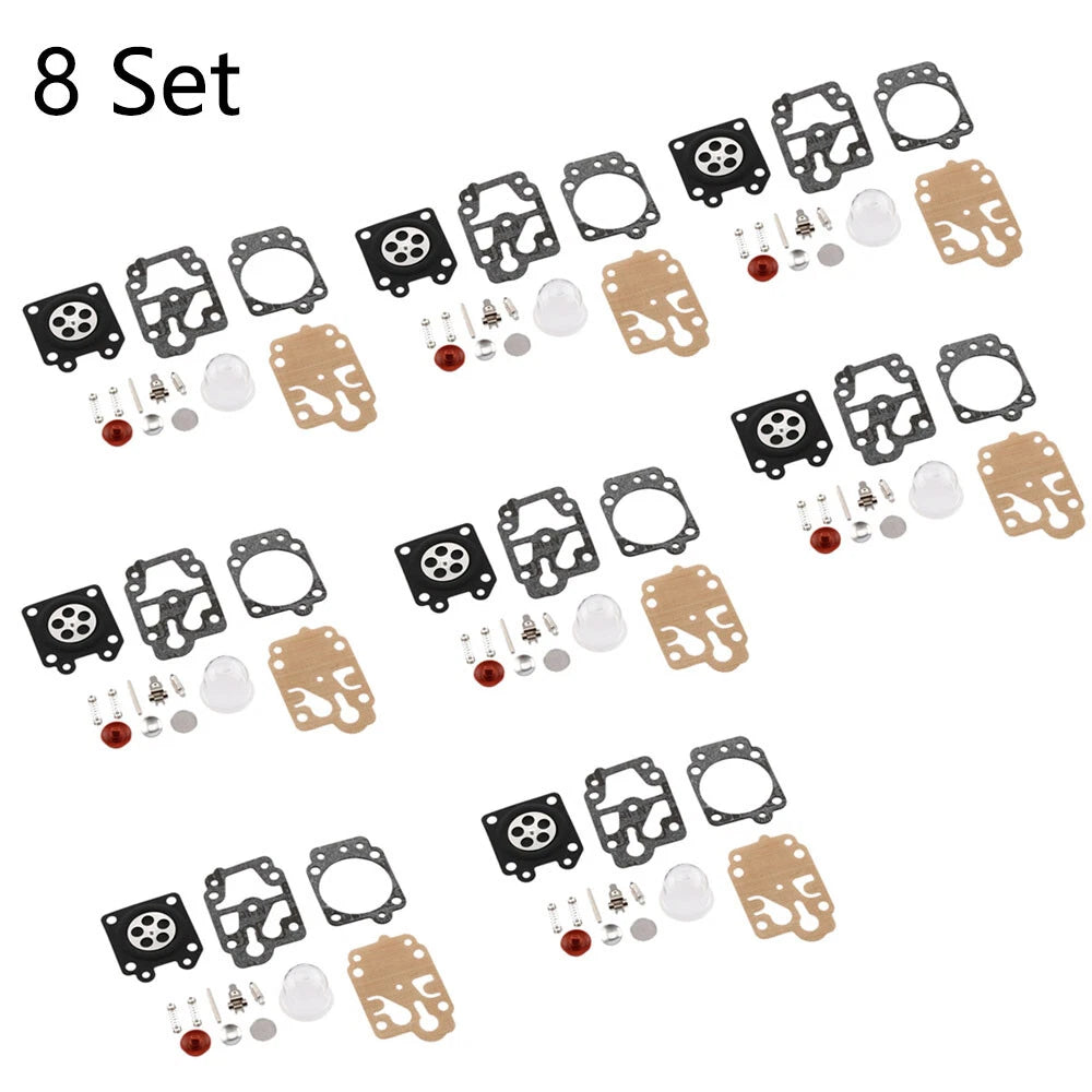 Set of 8 Carburetor Repair Kits for Walbro 43CC 52CC (40-5/44F-5) Honda CG260