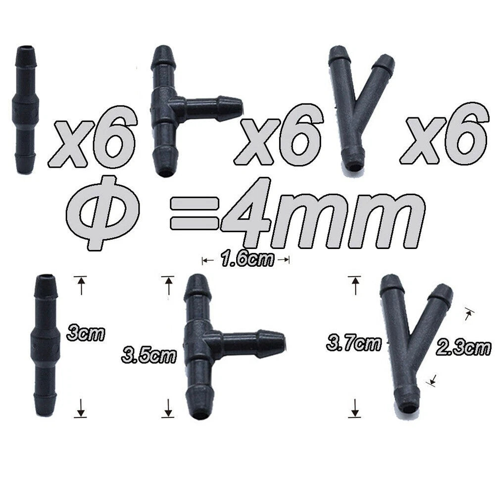 18X Windshield Washer Hose Connector for T/Y/I Type Vehicles