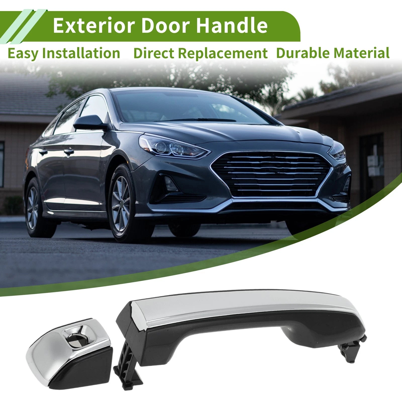 Exterior Door Handle Front Left Replacement for Toyota Lexus GX460 4Runner (2003–2019)